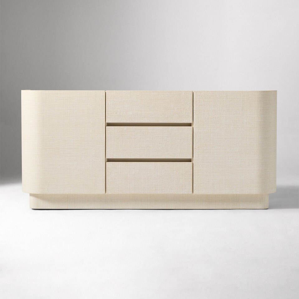 Solstice Painted Raffia Sideboard (163 cm)